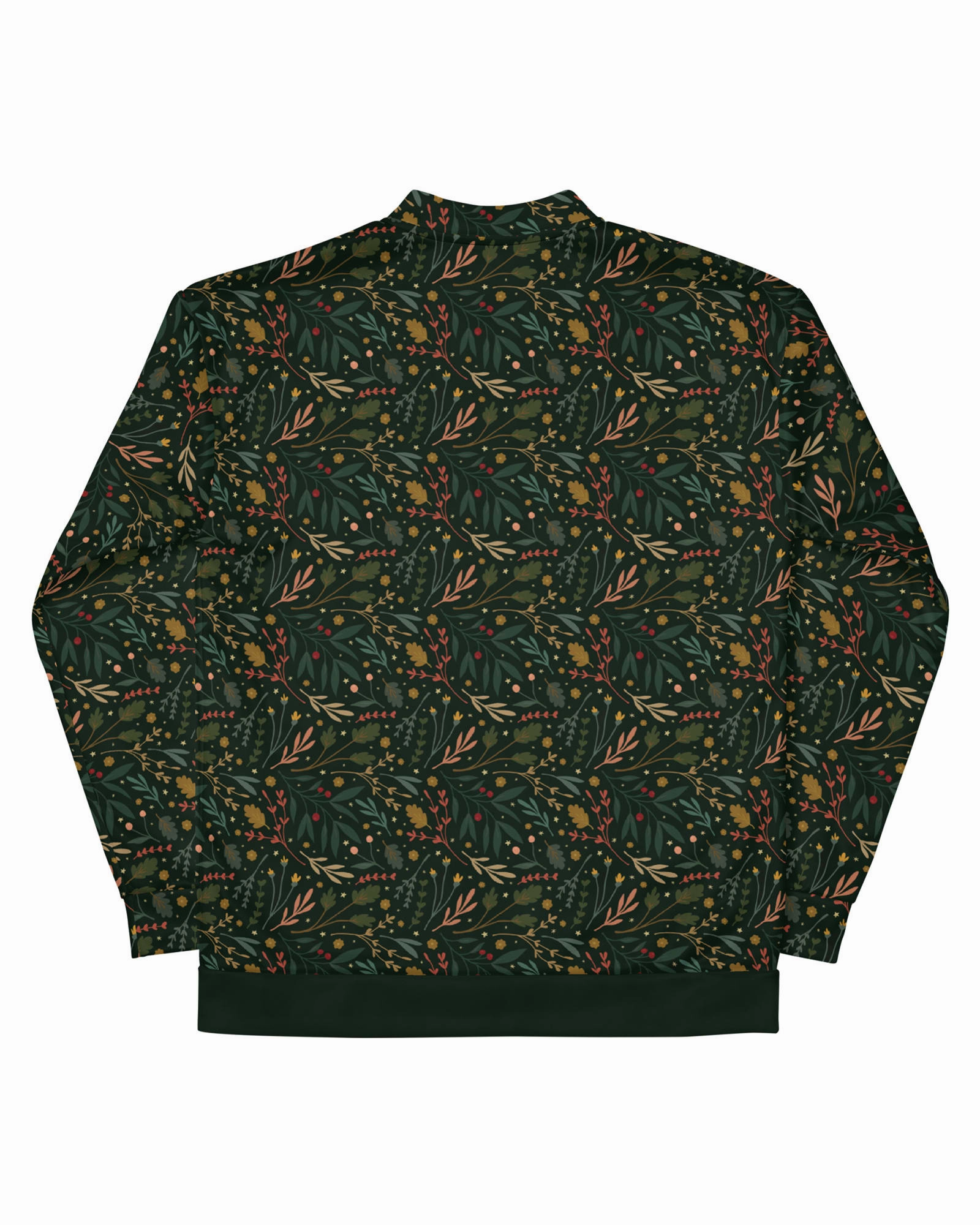 Lotion Festive Flora Bomber Jacket | Hunter Green