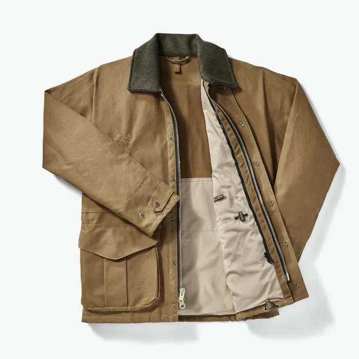 Filson Tin Cloth Field Jacket - Dark Tan Clean Minimal Look Breathable mesh lining