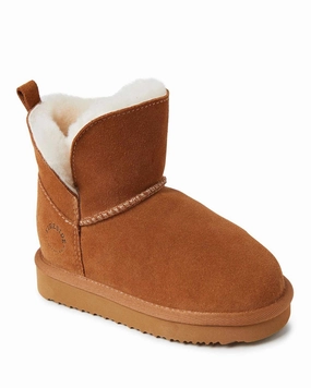 Fireside By Dearfoams Kid's Bunbury Genuine Shearling Boot dry surface