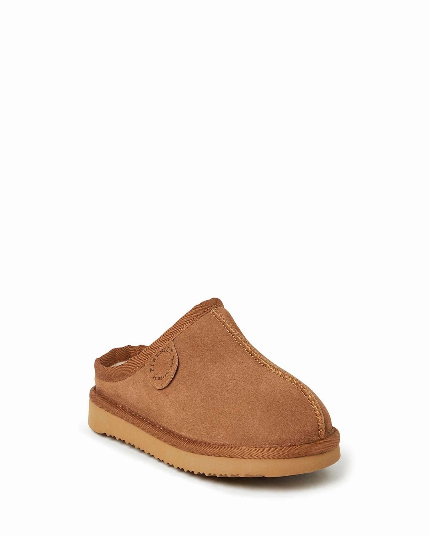Fireside by Dearfoams Kids Dempsey Genuine Shearling Clog Slipper Stylish Upper