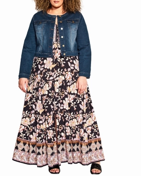 Compression Panels Beech Denim Jacket | Dark Wash