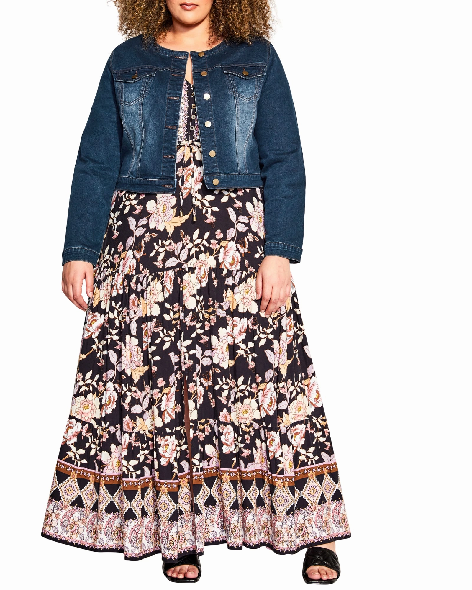 Compression Panels Beech Denim Jacket | Dark Wash