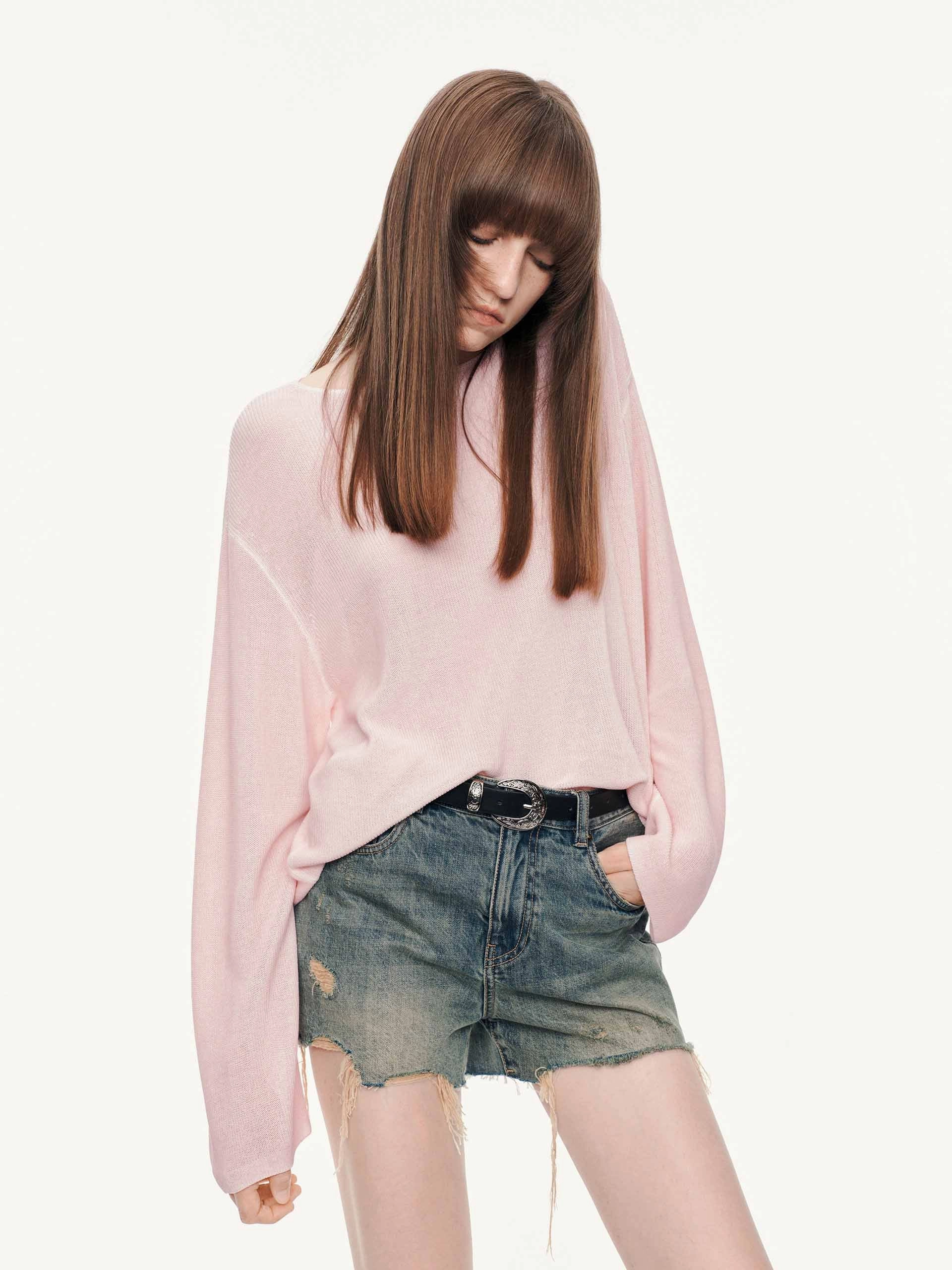 Comfortable Wear Lightweight Loose Knitted Top