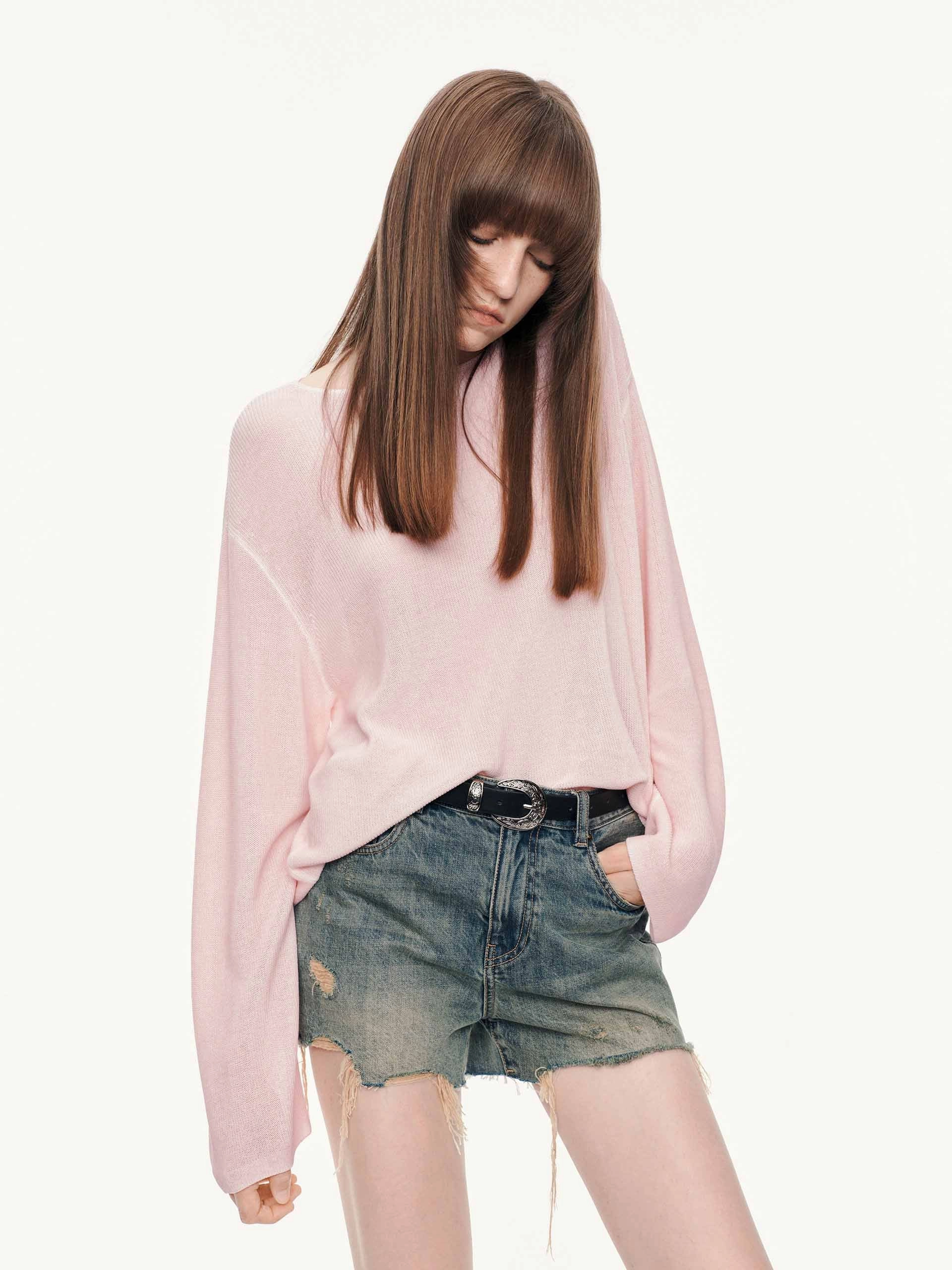 Lightweight Loose Knitted Top Warm design