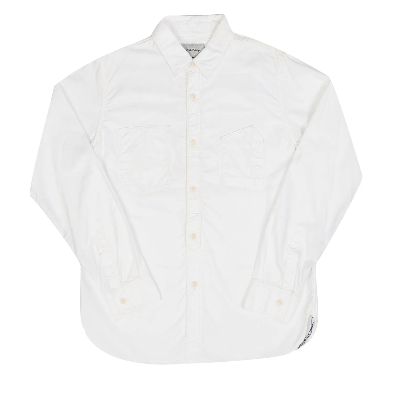 EasyCare Fabric Sophisticated Elegance Spellbound Oxford Cloth Work Shirt - White