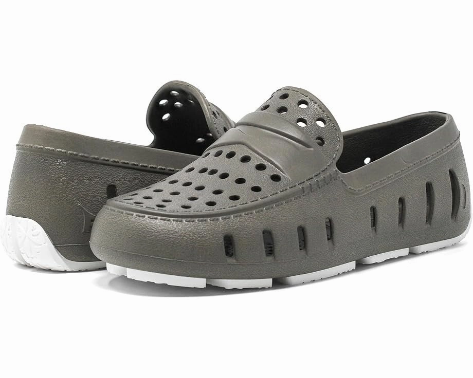 Water resistant coating Slip Resistant Outsole Floafers Prodigy Driver Loafers Kids Gray Perforated Casual Shoes ASM215