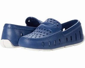Durable Stitching Technique Fresh Vibes Floafers Prodigy Driver Loafers Kids Navy Perforated Casual Shoes SGN1609