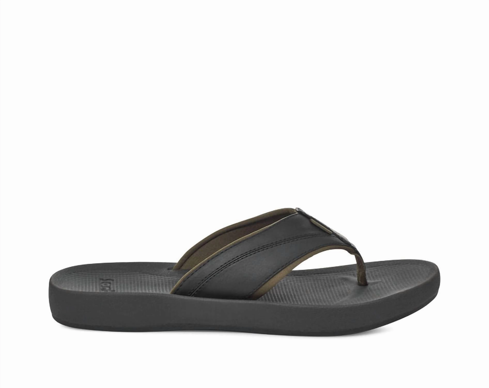 Men's Cosmic Seas H2O Flip Flops Sandals In Midnight Black Relaxed Summer Footwear Beach Wear