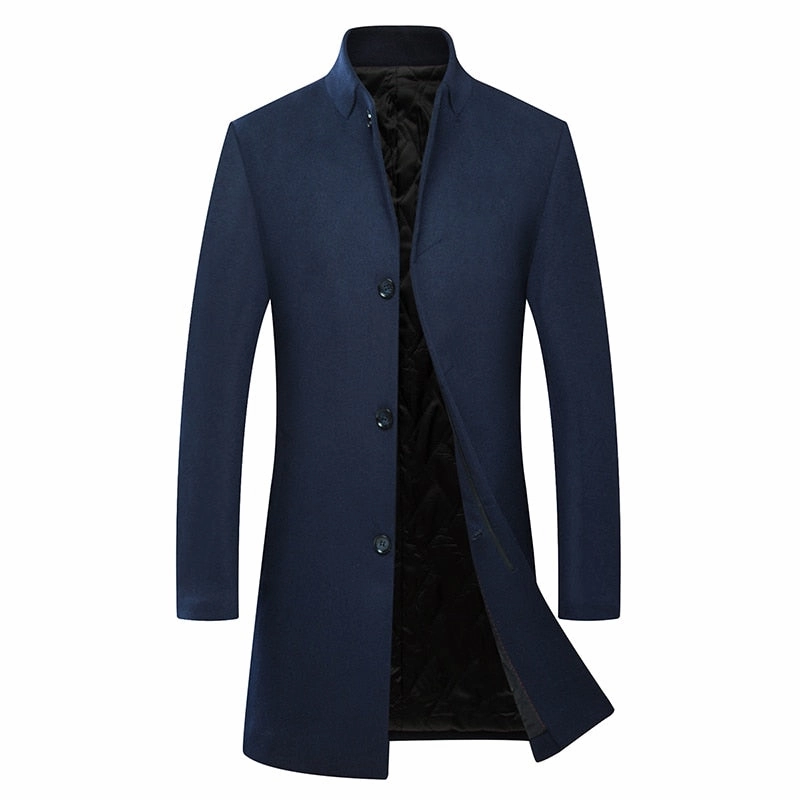 Fall Friendly West Louis? Winter Cashmere Single Breasted Overcoat