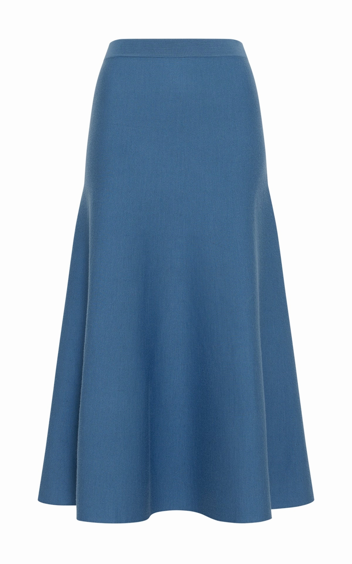 Editorial Look Freddie Knit Midi Skirt in Sky Merino Wool Cashmere