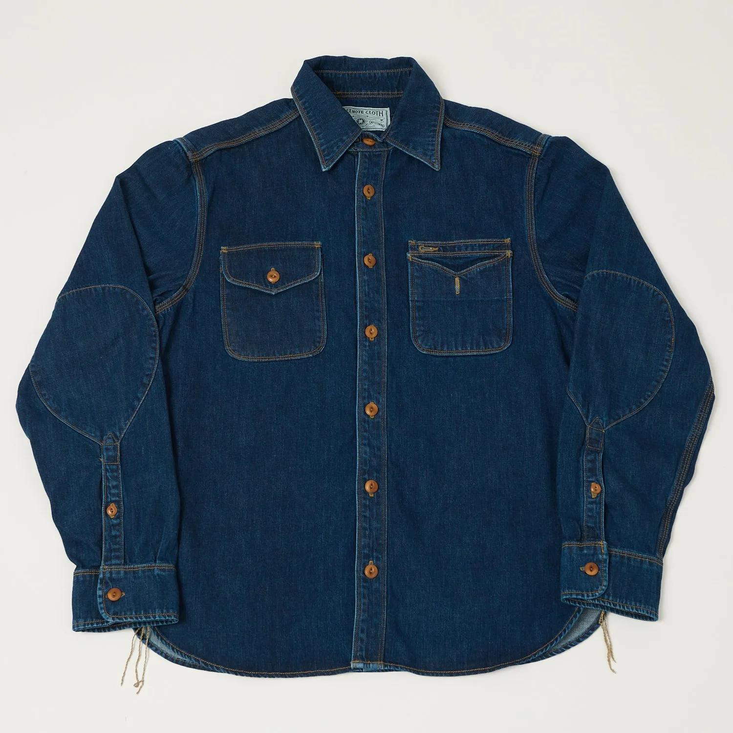 Eco Friendly Dye Freenote Cloth 'Lambert' 8oz Denim Work Shirt - Stone Washed