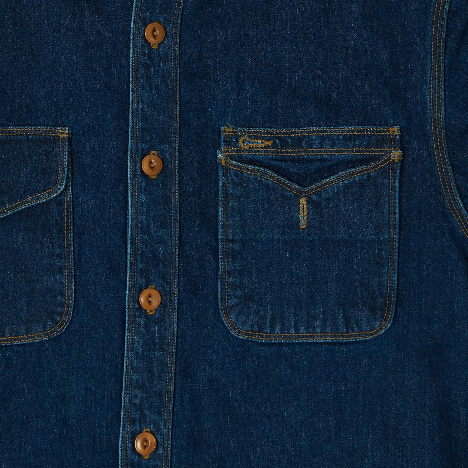 Freenote Cloth 'Lambert' 8oz Denim Work Shirt - Stone Washed Runway Inspired