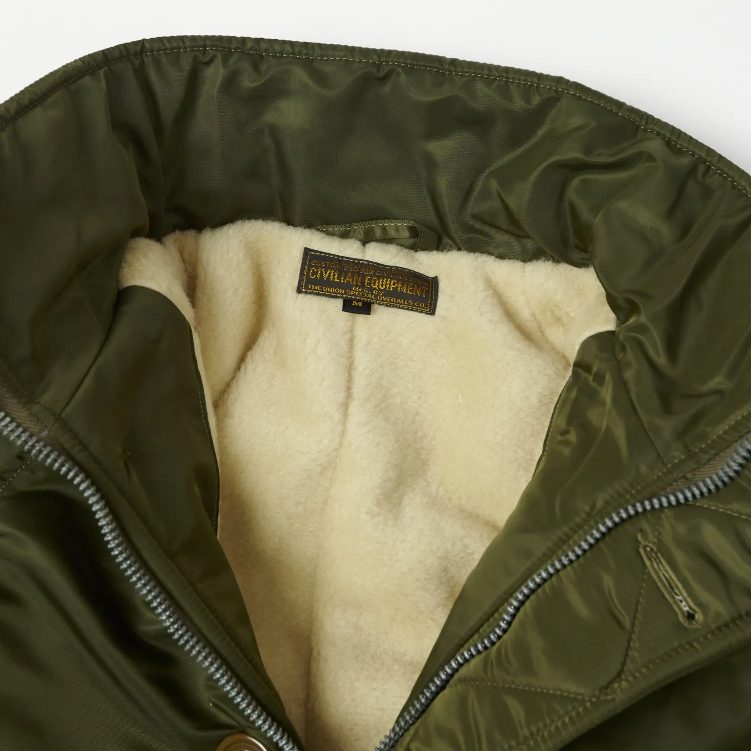 Freewheelers & Co Military ??Cold Weather Air Crew' Jacket - Olive Drab Flexible Fit Wear Glow In The Dark Accents