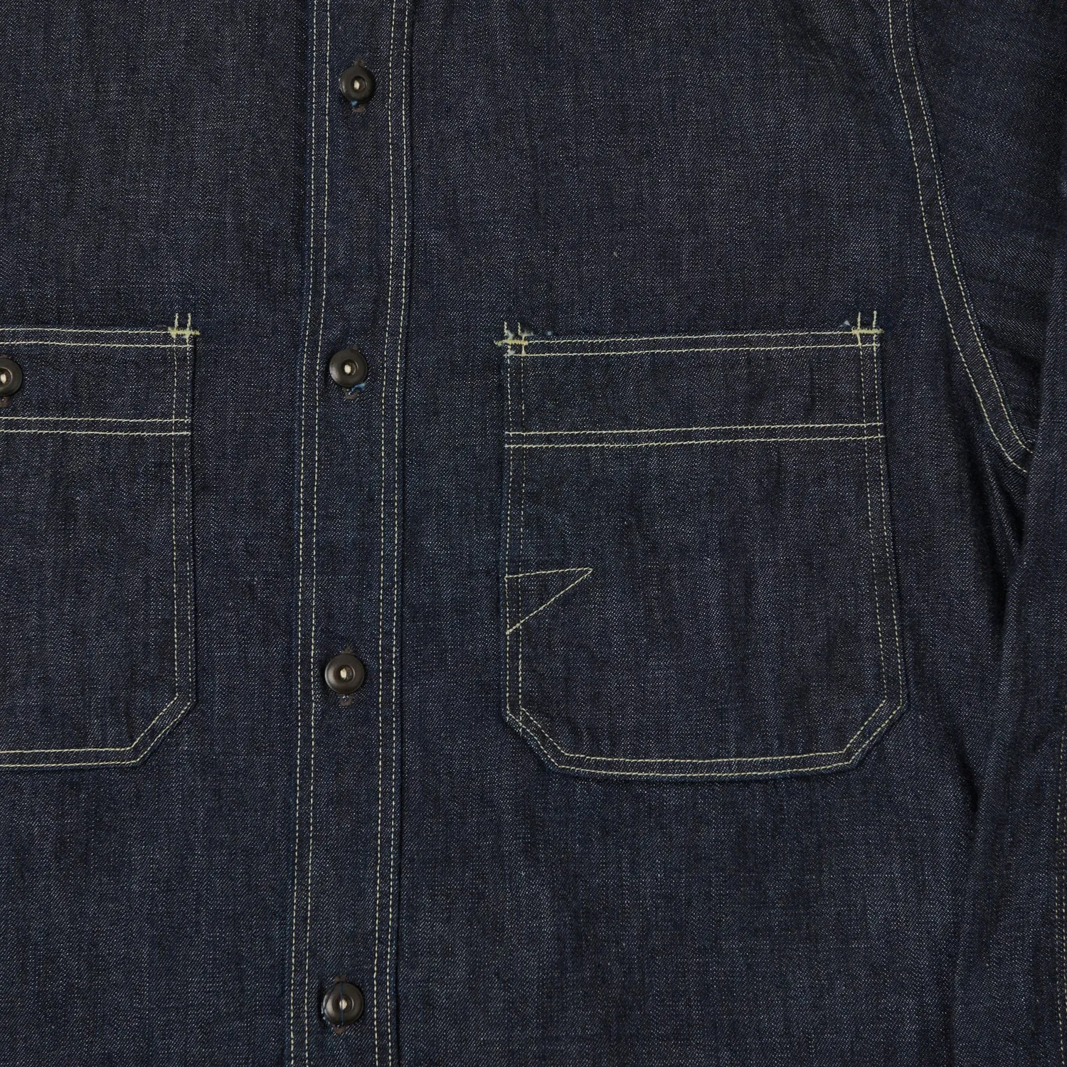 Smooth Finish Freewheelers & Co Union Special Overalls 'Diamond Cracker' 8oz Denim Work Shirt - Indigo