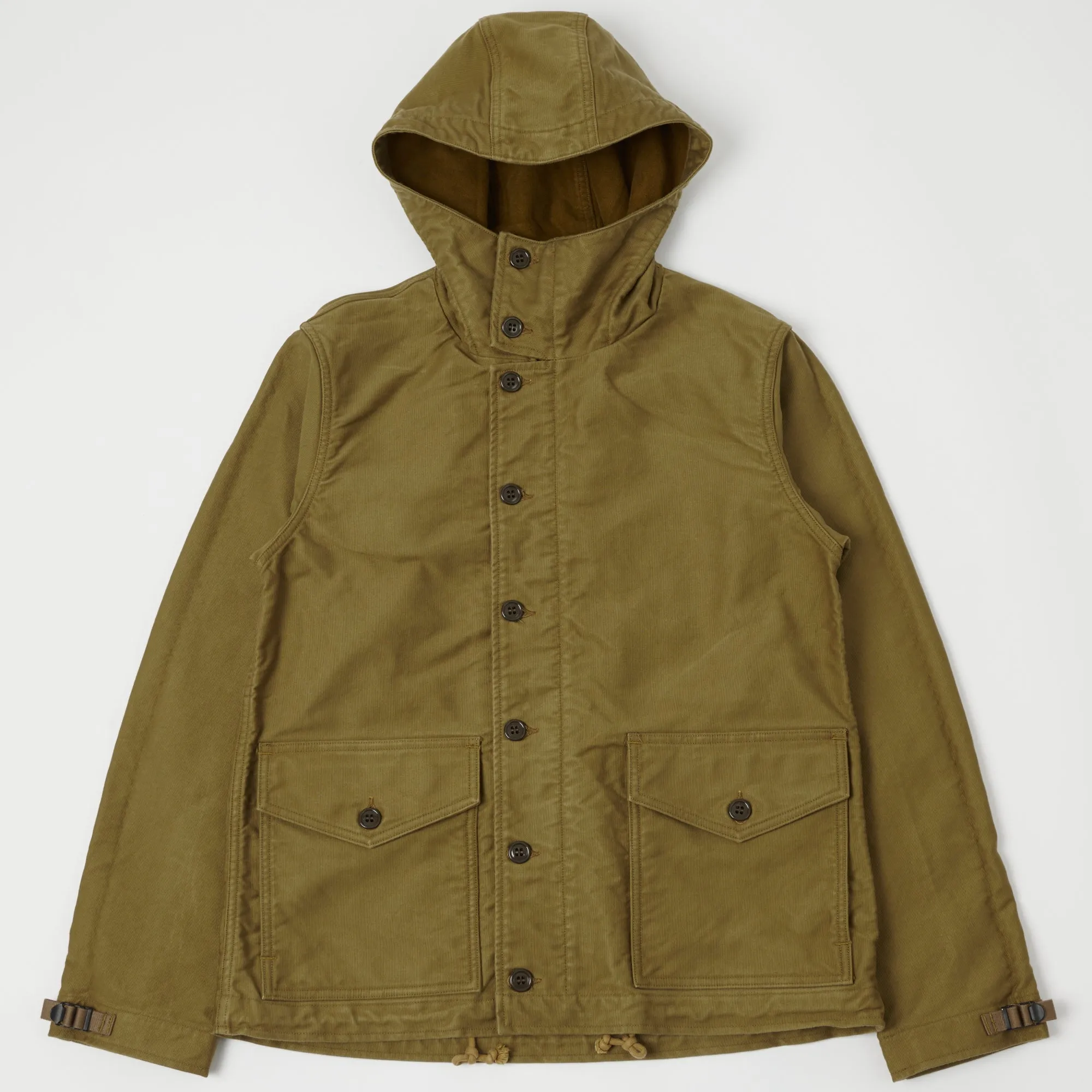 Lined Pockets Go Anywhere Wear Freewheelers & Co U.S. Army Deck Worker Parka - Khaki Beige