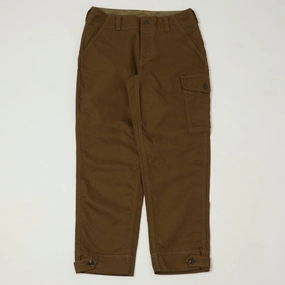 Stretch Support Fit Slim Wear Design Freewheelers & Co Aviators Trouser - Dark Sepia Brown