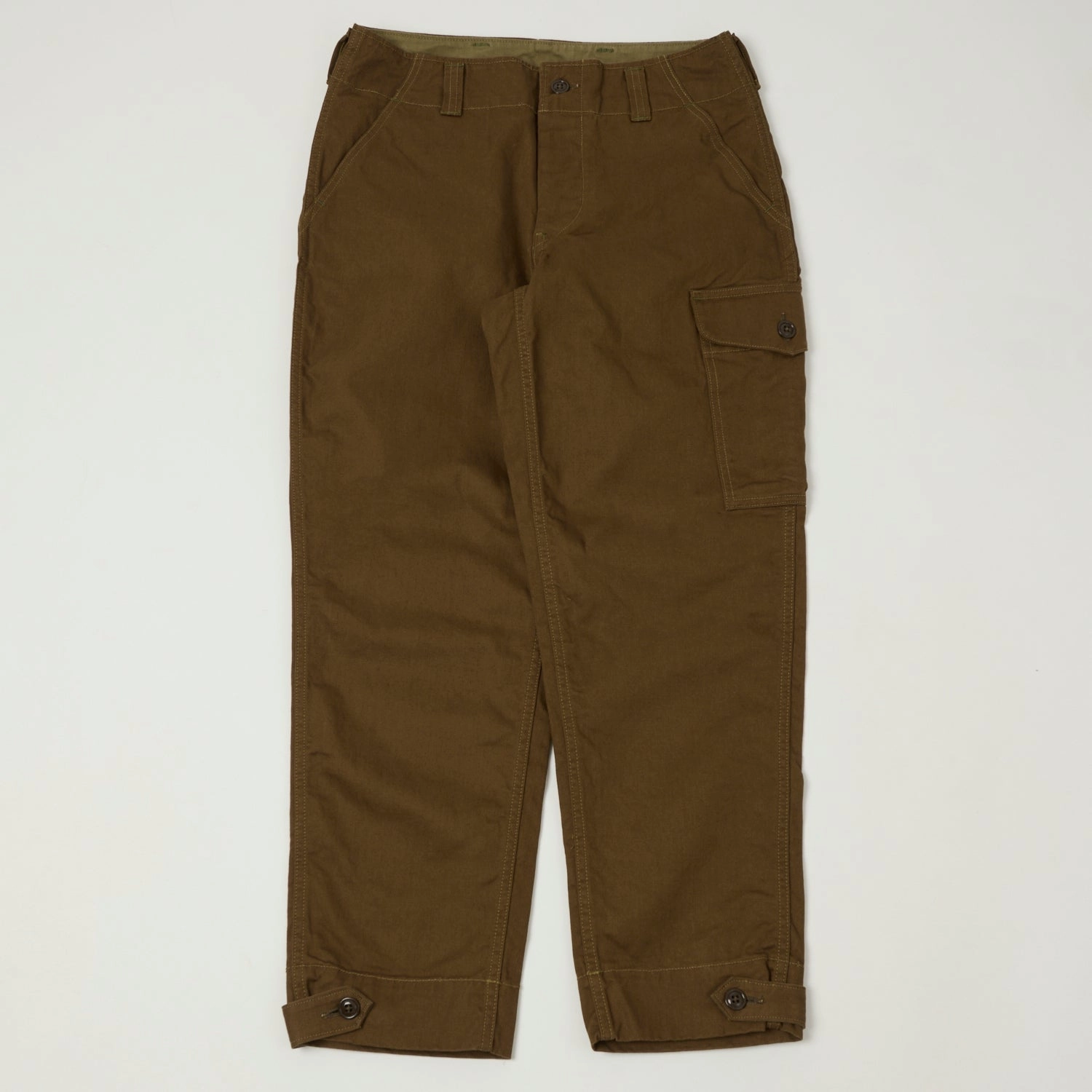 Stretch Support Fit Slim Wear Design Freewheelers & Co Aviators Trouser - Dark Sepia Brown
