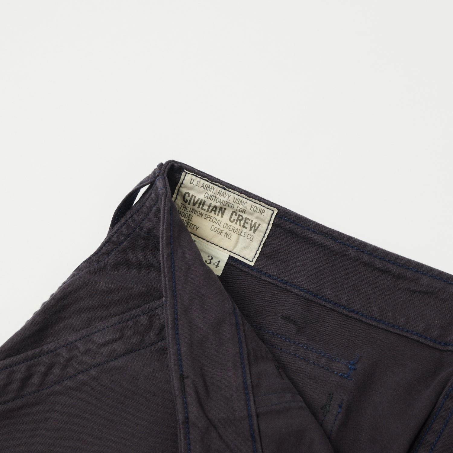 UltraSoftLining FourWayStretch Freewheelers & Co Military Utility Trouser - Eggplant Navy
