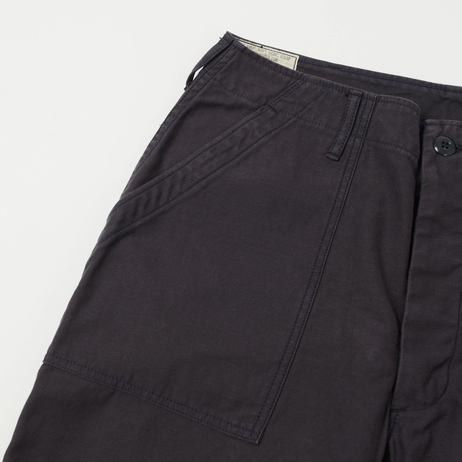 Freewheelers & Co Military Utility Trouser - Eggplant Navy Structured fabric Versatile Look