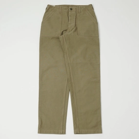 Freewheelers & Co Military Utility Trouser - Khaki Beige Refined fit