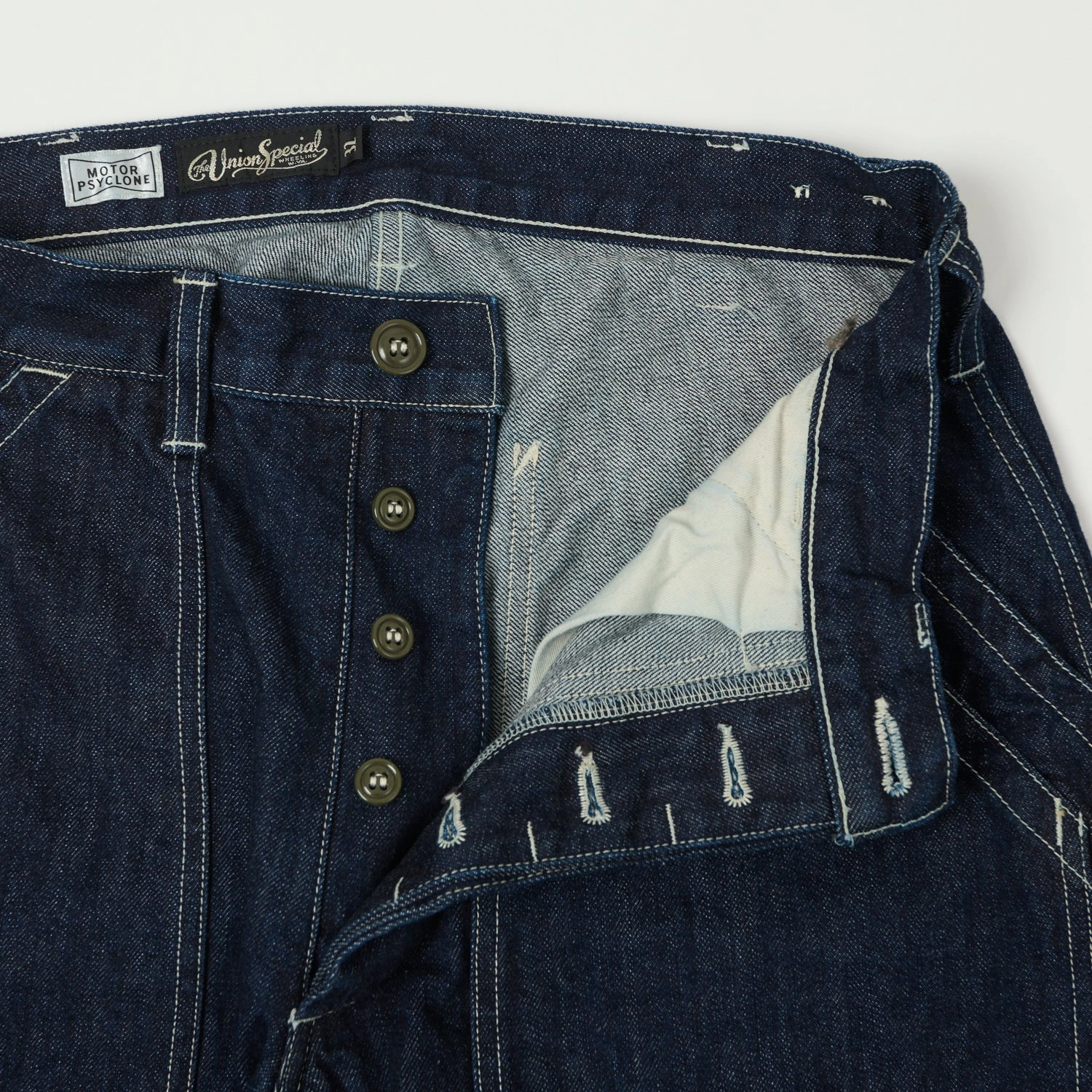 Freewheelers & Co Motor Psyclone 'Chopper Builder' Work Trouser - One Wash Flowy legs