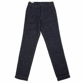 Freewheelers & Co USMC M-1942 9.5oz Regular Straight Denim Trouser - One Wash Tapered Look ReinforcedKnees