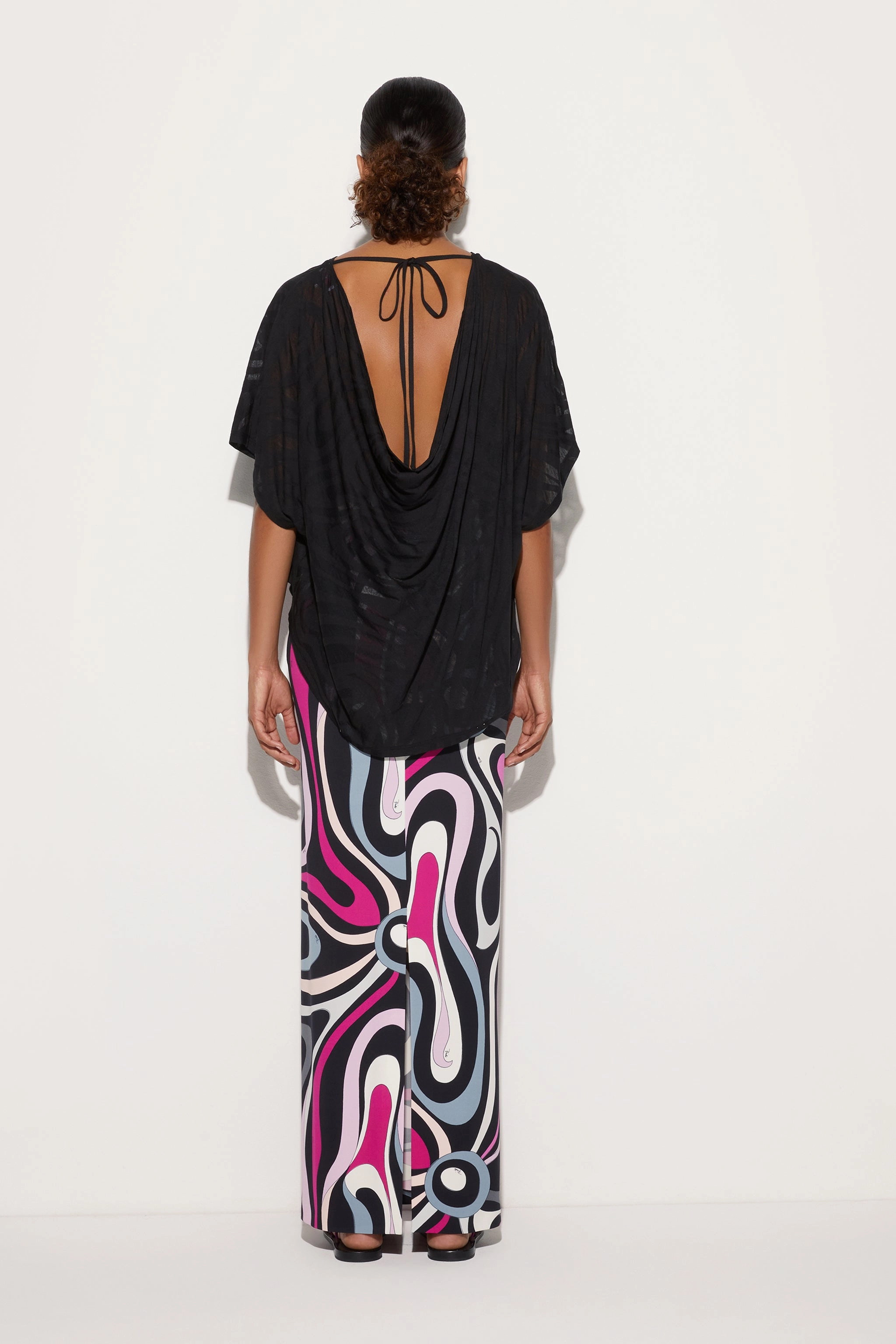 Marmo Print High Waist Skirt Outfit Flow