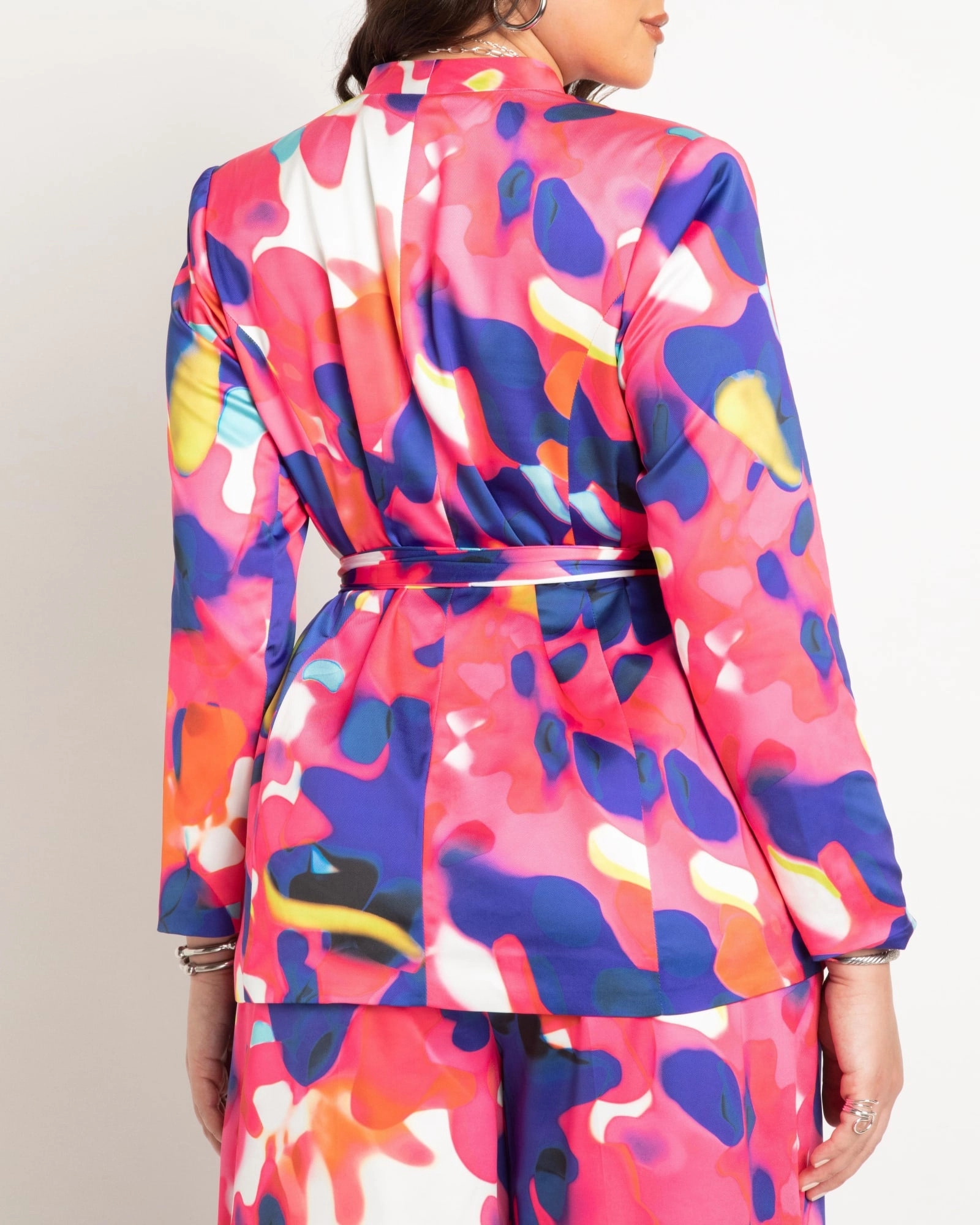 Storm Protection Printed Blazer | Color Drip