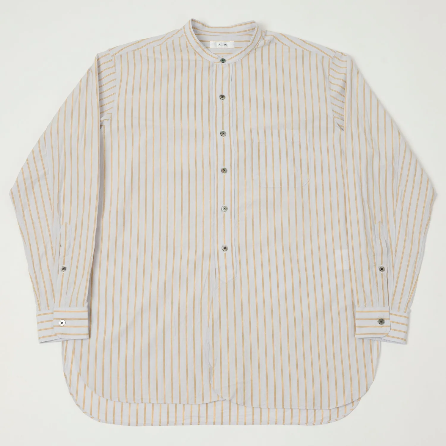 Teen Fashion Outdoor Adventure Fujito Officer Shirt - Orange Stripe