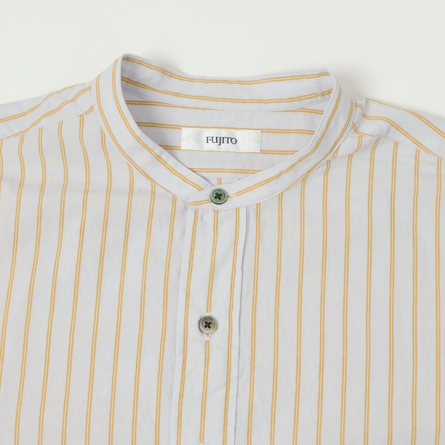 Fujito Officer Shirt - Orange Stripe Quality Wear Comfy Look
