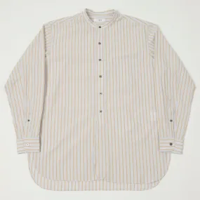 Teen Fashion Outdoor Adventure Fujito Officer Shirt - Orange Stripe