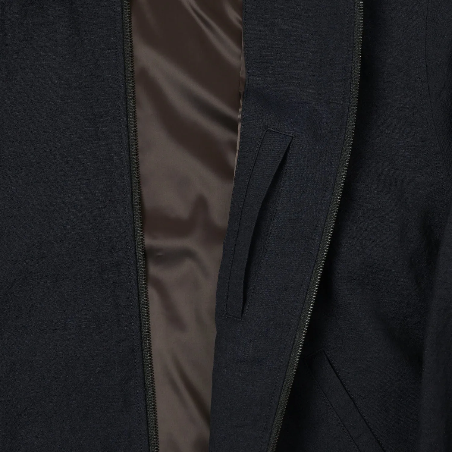 Durable Chill Piece Reinforced Zippers Fujito Zip Up Blouson - Dark Navy