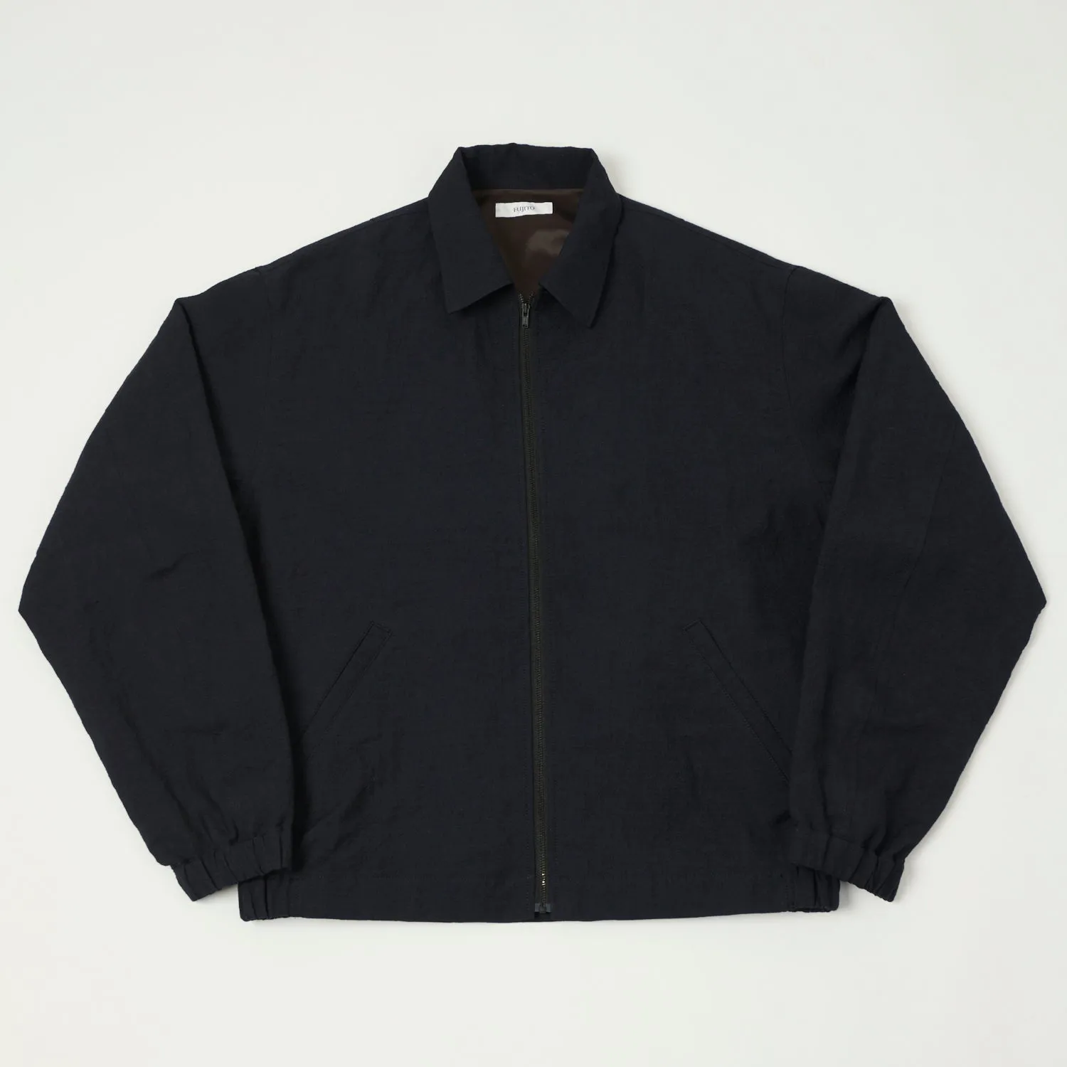 Embellished Trim Fujito Zip Up Blouson - Dark Navy