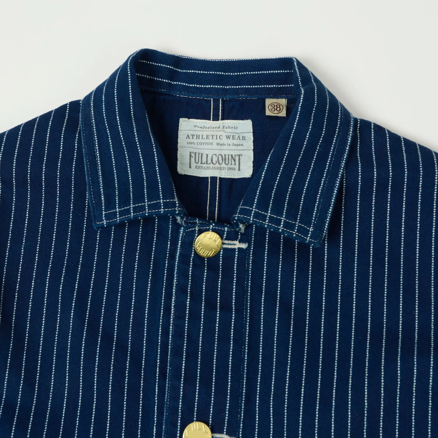 Full Count 2015 Early 1900s Wabash Chore Jacket - Indigo Advanced Wickability System Weekend Chill Style