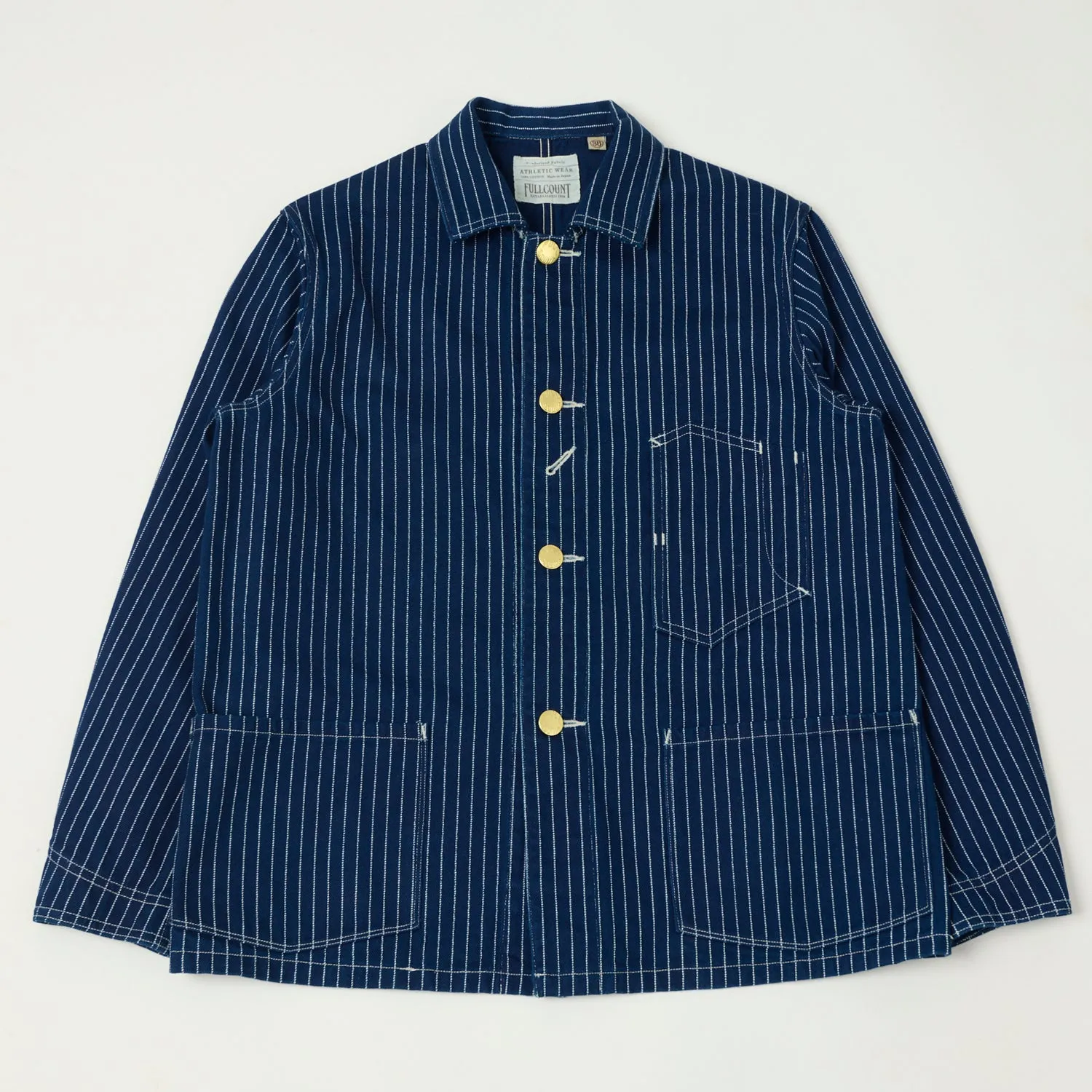 Day To Day Commuter Friendly Look Full Count 2015 Early 1900s Wabash Chore Jacket - Indigo