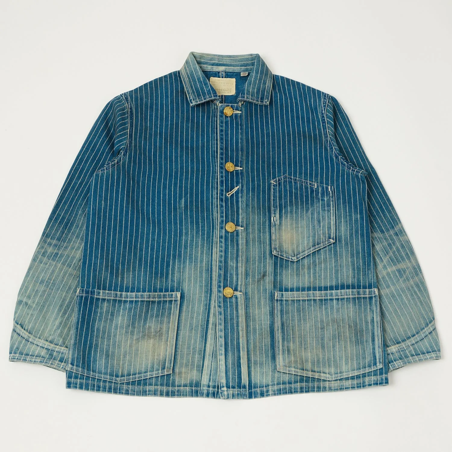 Odor Resistant Fabric Adjustable hood design Full Count 2015 Indigo Wabash Chore Jacket - Heavy Wash