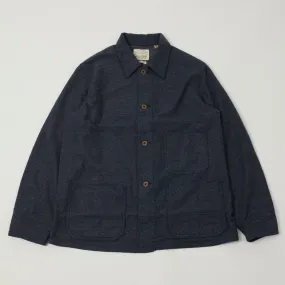 Full Count 2015 Wool/Cashmere Lightweight Overshirt - Navy Summer Outfit