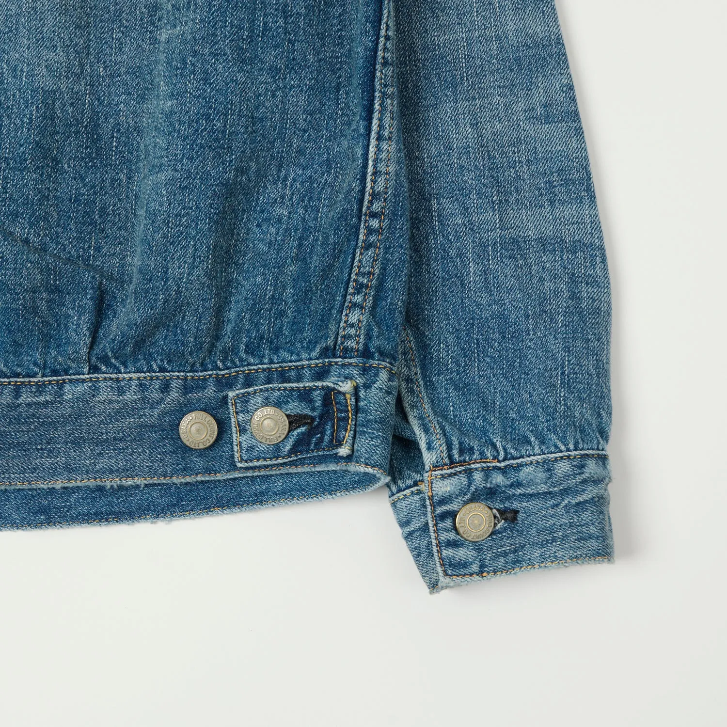 Full Count 2102SS 'Super Smooth' 11.5oz Type II Denim Jacket - 'Dartford' Wash Elasticated Waistband Weatherproof Zipper Tech