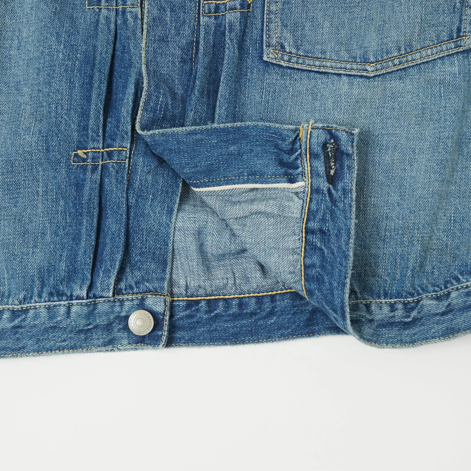 Mold resistant Durable Fabric Full Count 2107SS 'Super Smooth' 11.5oz Type I Denim Jacket - 'Dartford' Wash