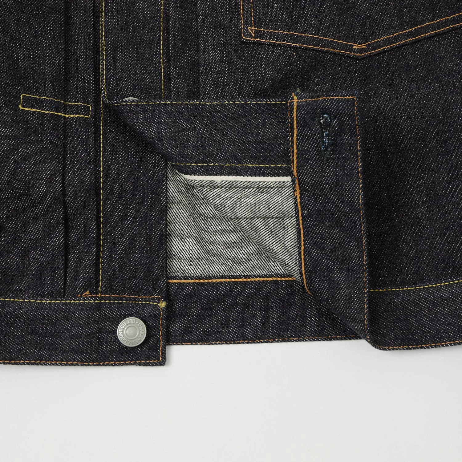 Full Count 2107XX 15.5oz Type I Denim Jacket - Raw Layered Wind Barrier