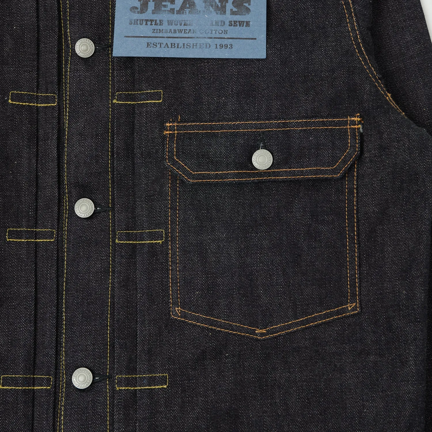 Stretch Comfort Full Count 2107XX 15.5oz Type I Denim Jacket - Raw