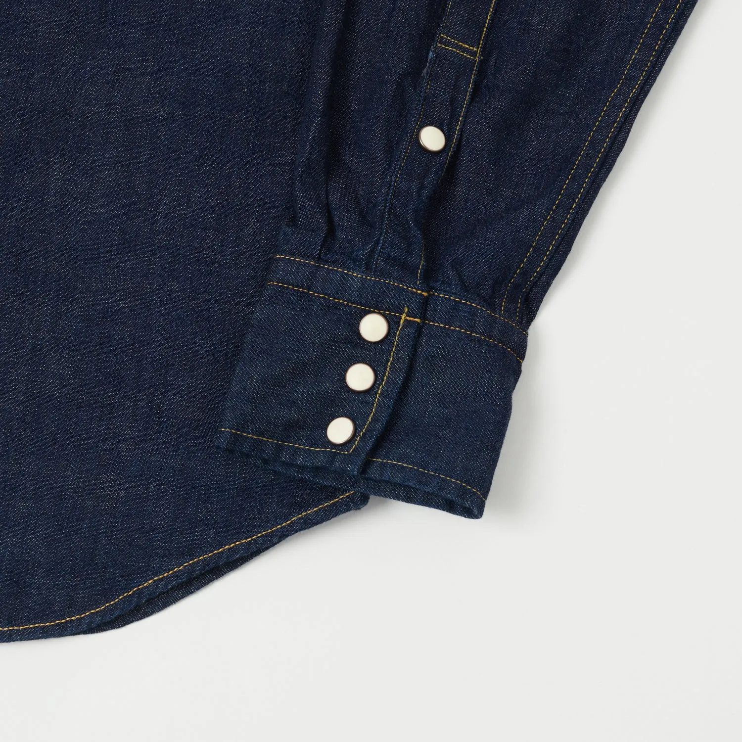 Thermal regulation Full Count 4894 Denim Western Shirt - Rinsed