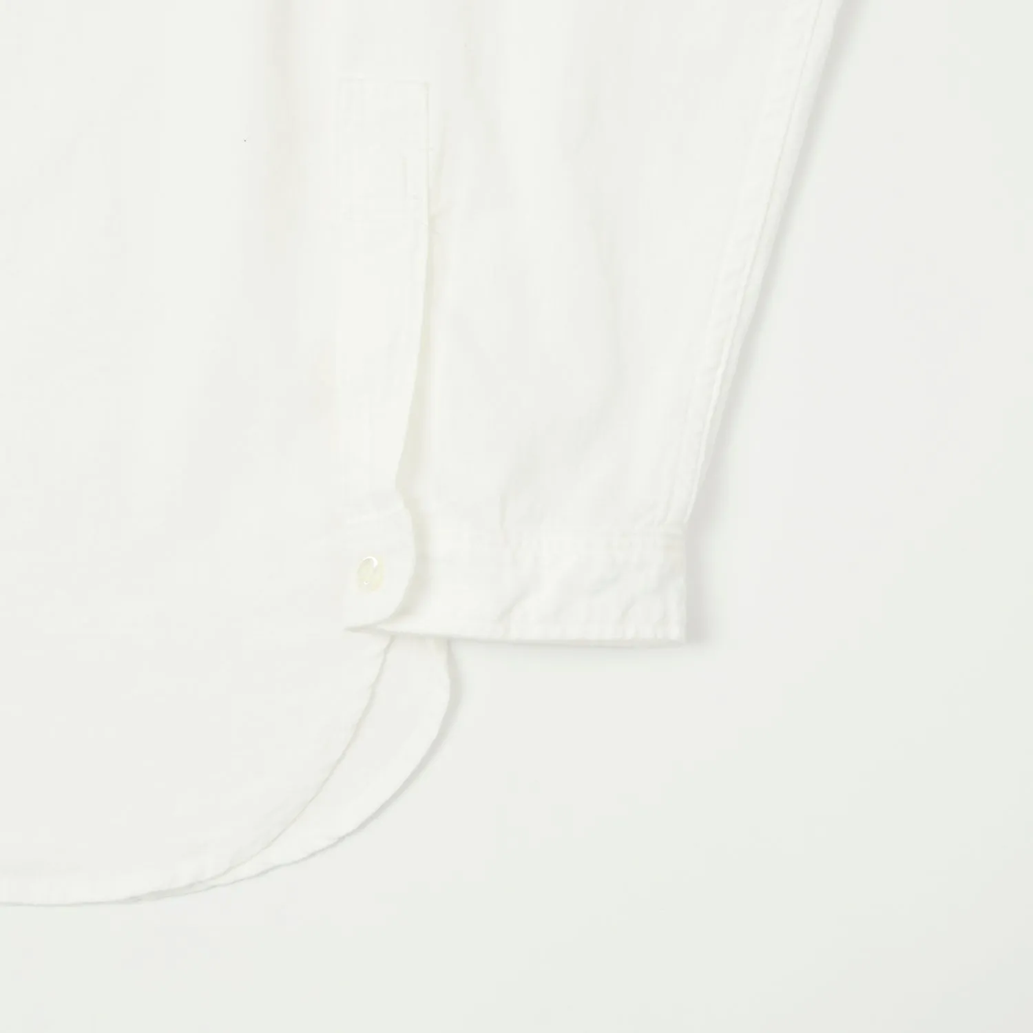 Full Count 4900 Stand Collar Pullover Chambray Shirt - White Durable Material