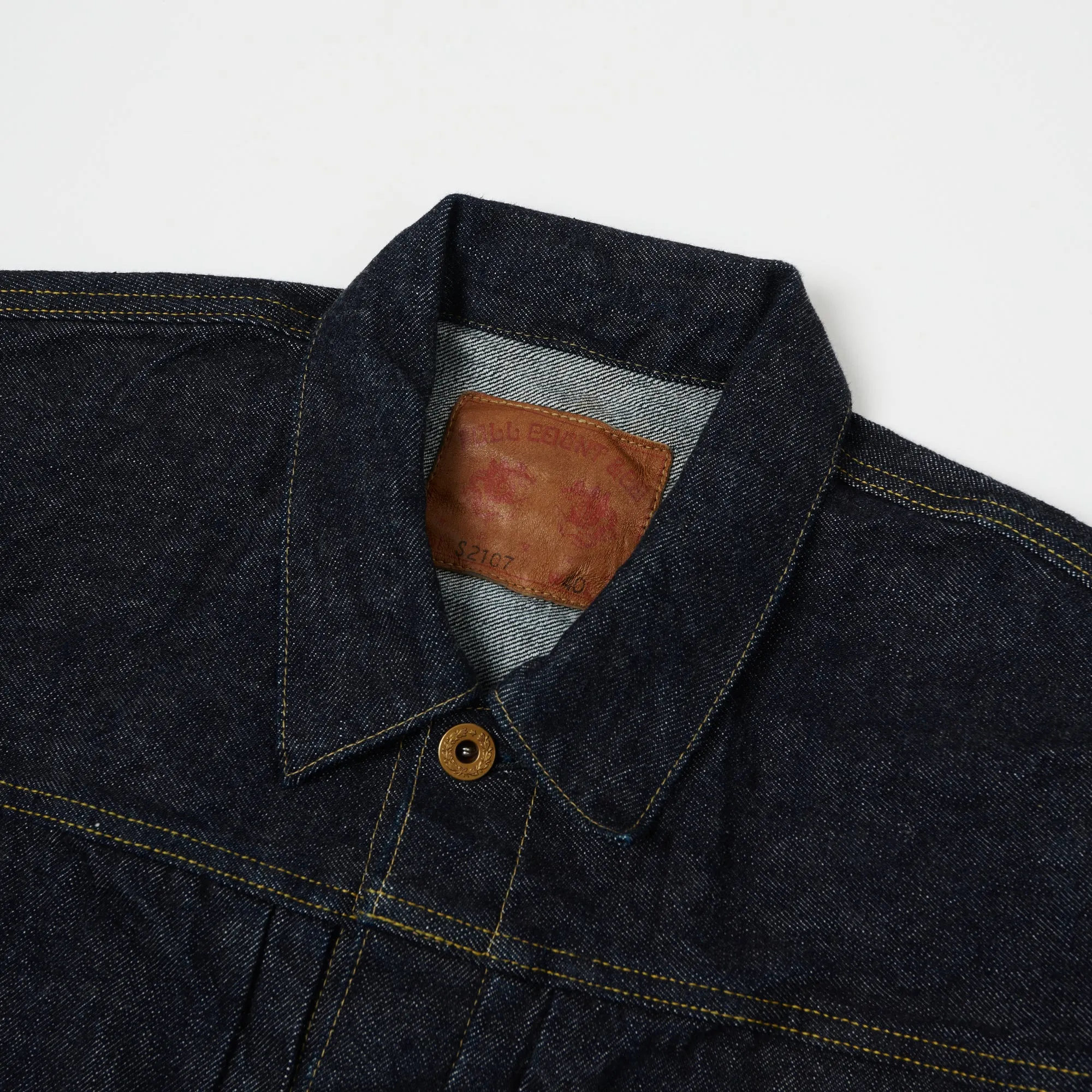 Full Count S2107 14oz Type I Denim Jacket - One Wash Eco Conscious Production Waterproof Design