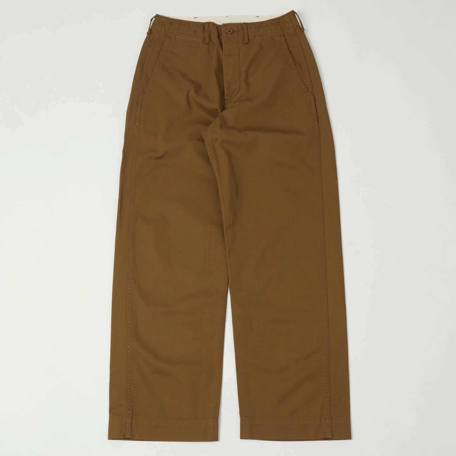 Full Count 1201 U.S. Army Combat Chino - Brown Tight Fit Soft Structure