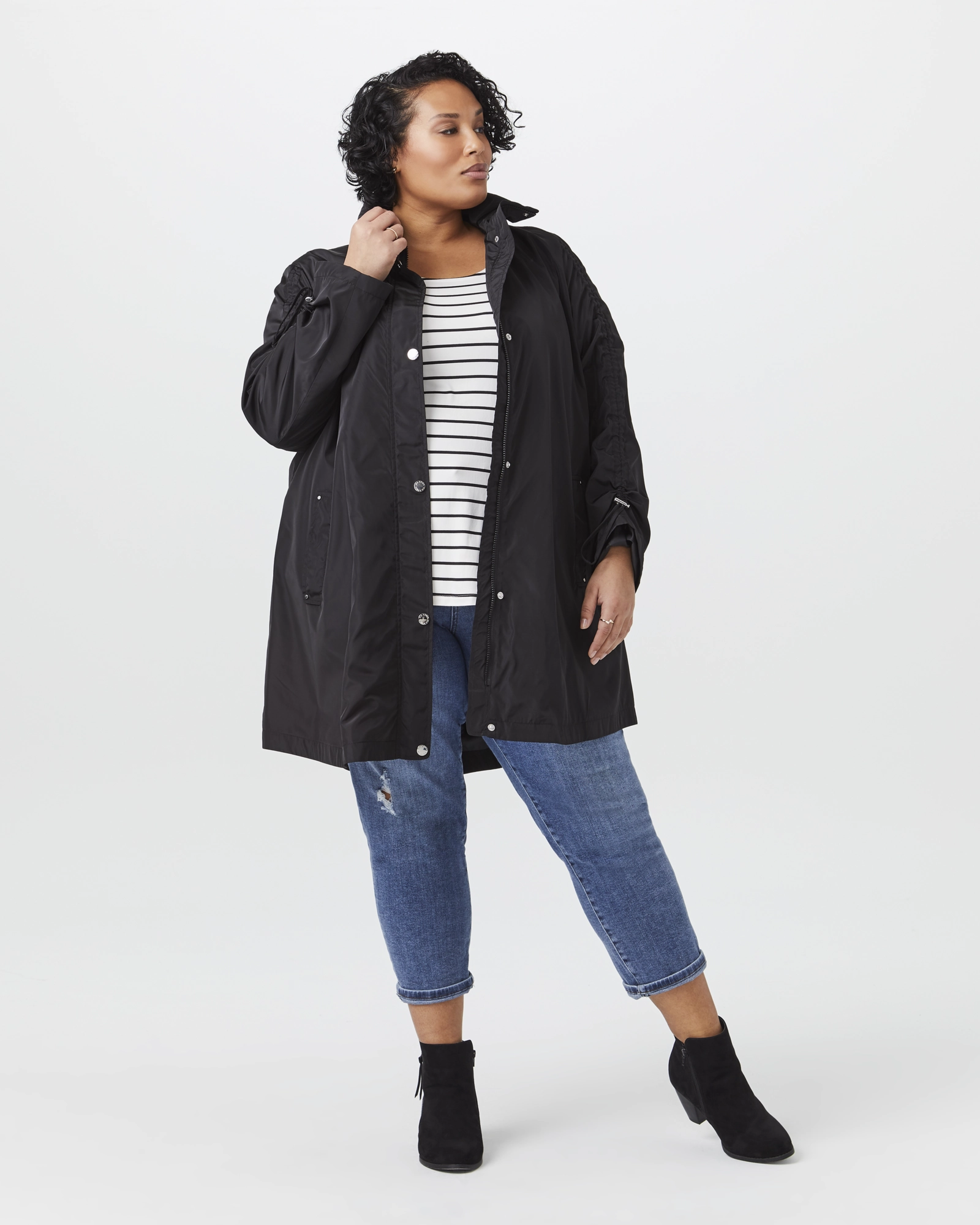 Score Light Reflective Trims Cecily Anorak Jacket | Black