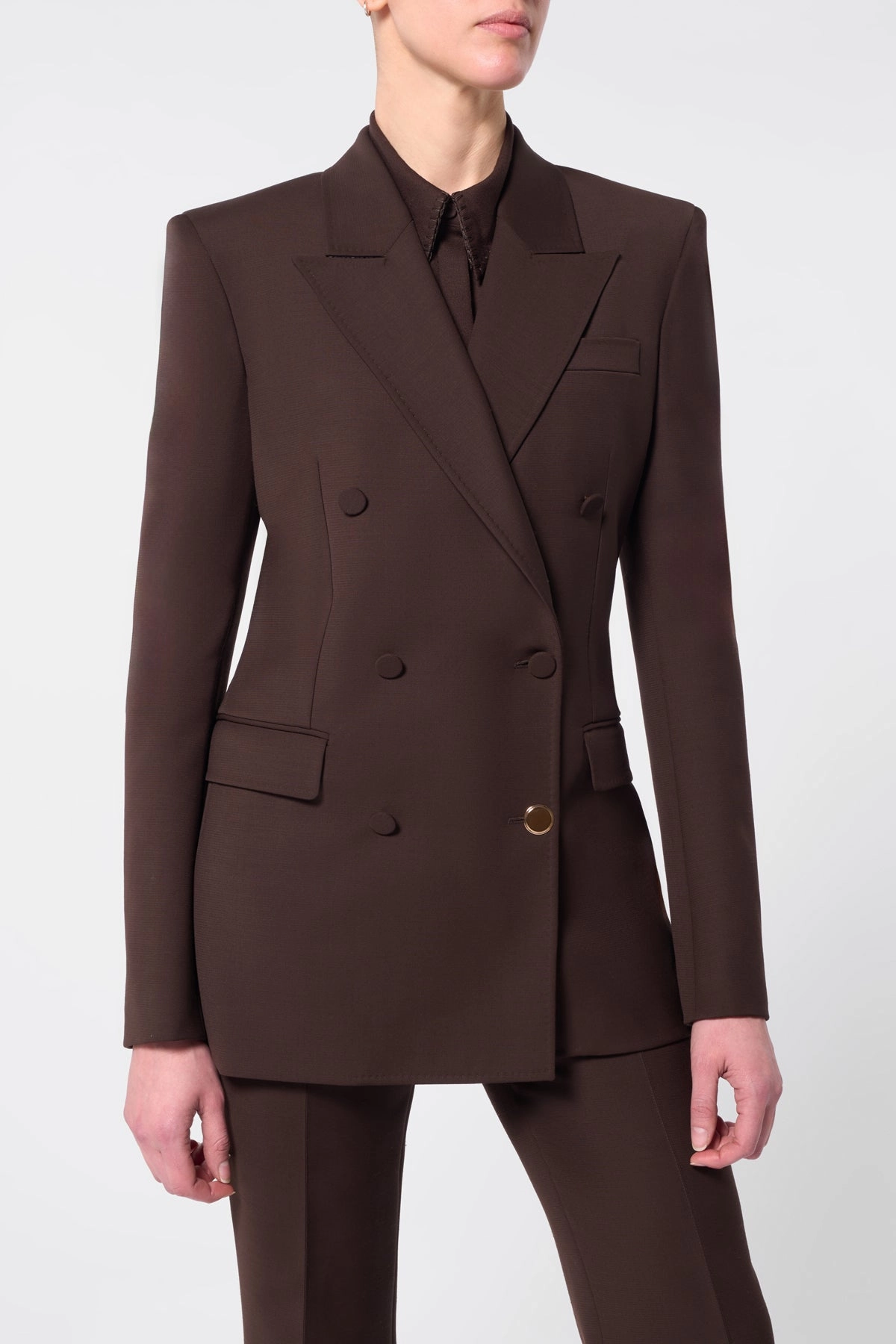 Gavin Blazer in Chocolate Sportswear Wool Refined Layers Wear