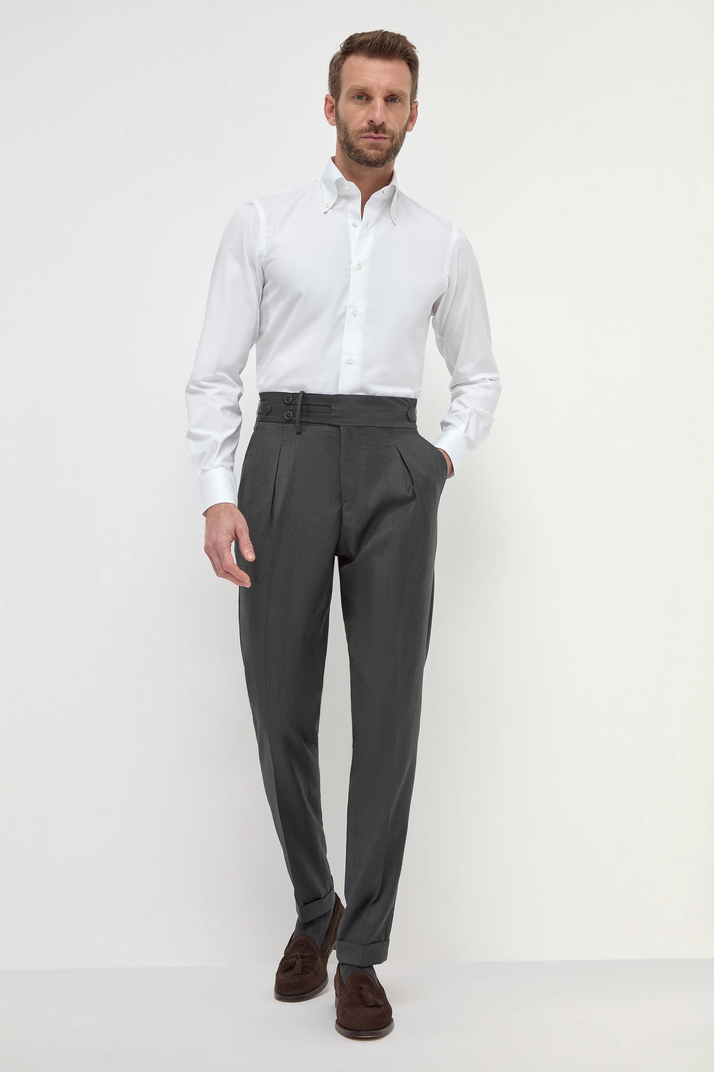 Dark grey Limited Edition trousers - Made in Italy Flexible Performance Wear Flexible Layer
