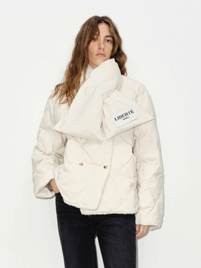 Light Day Jacket UV Protection Finish Geometric Quilted Scarf Jacket