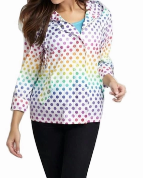 Get Spotted Rain Jacket in White Multi | White Multi Removable Inner Layer Limited Edition